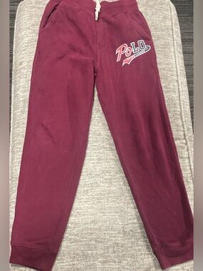 Polo by Ralph Lauren Kids Burgundy Jogger Sweatpants